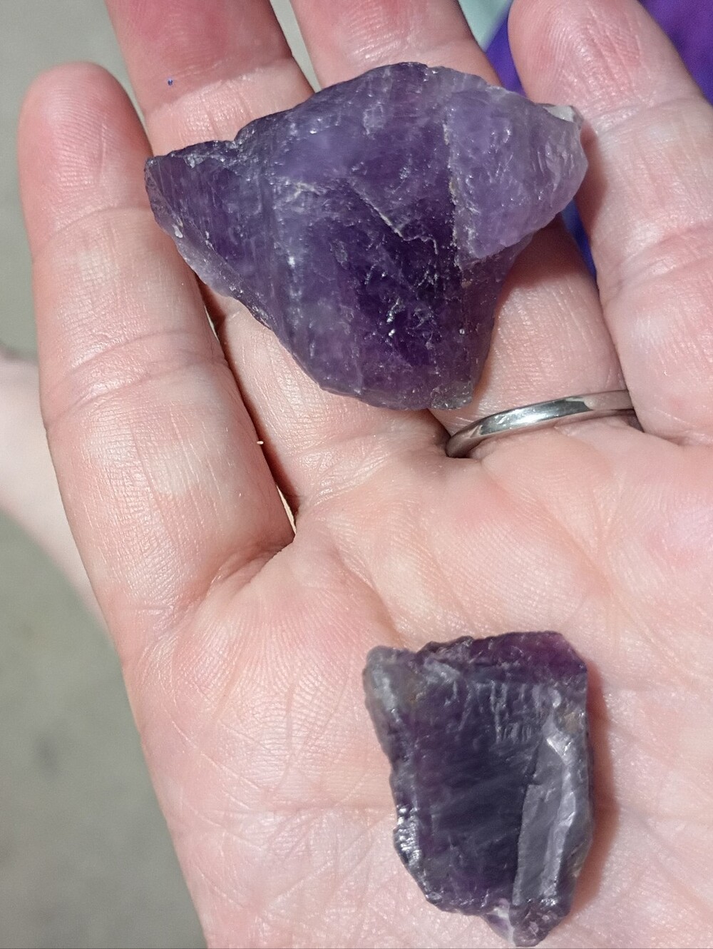 Purple Flurite Rough Gemstone Pieces - Natural Raw Crystal